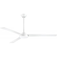 Minka Aire F624-WHF Roto XL 62" 3-Blades Ceiling Fan in Flat White Finish with Flat White Blades - B01CIL99BE